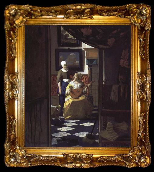 framed  Jan Vermeer letter, ta009-2